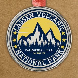 Lassen Volcanic National Park California Metal Tree Decoration