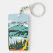Lassen Volcanic National Park California Vintage Key Ring (Back)