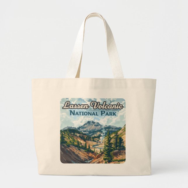 Lassen Volcanic National Park California Volcano Large Tote Bag (Front)