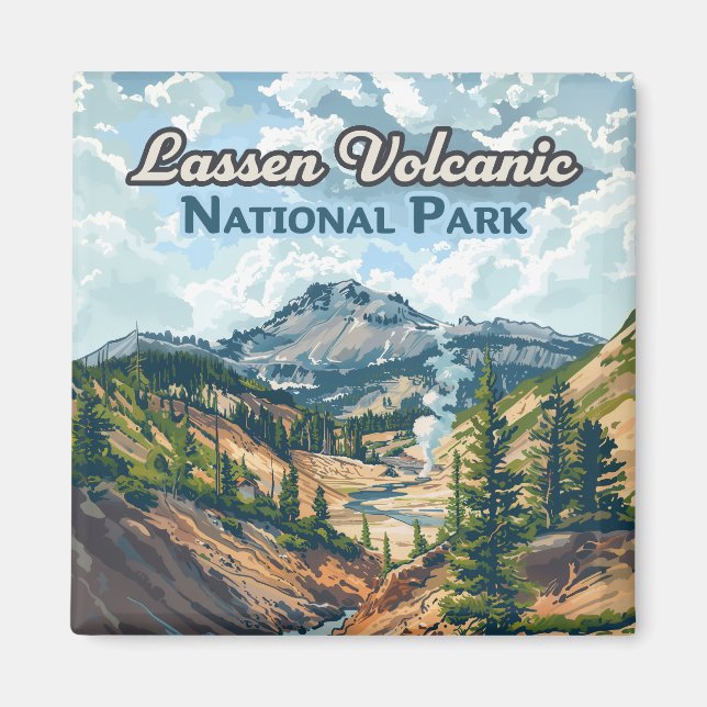 Lassen Volcanic National Park California Volcano Magnet (Front)