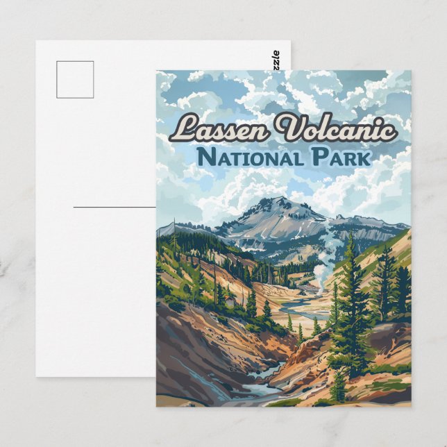 Lassen Volcanic National Park California Volcano Postcard (Front/Back)