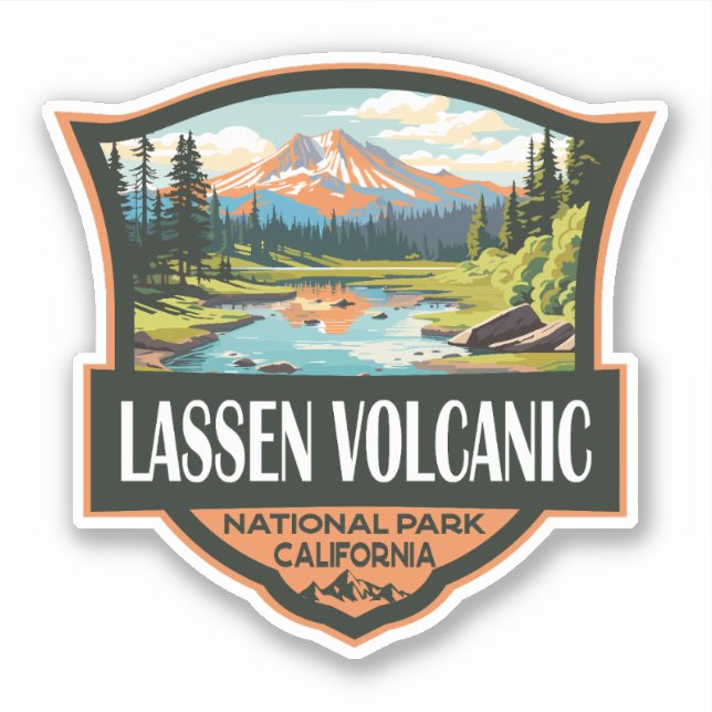Lassen Volcanic National Park Illustration Travel (Front)