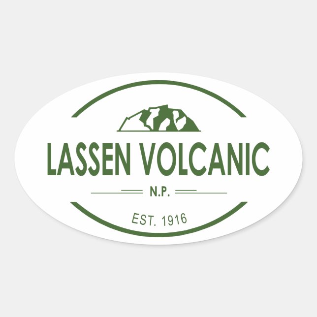 Lassen Volcanic National Park Oval Sticker (Front)