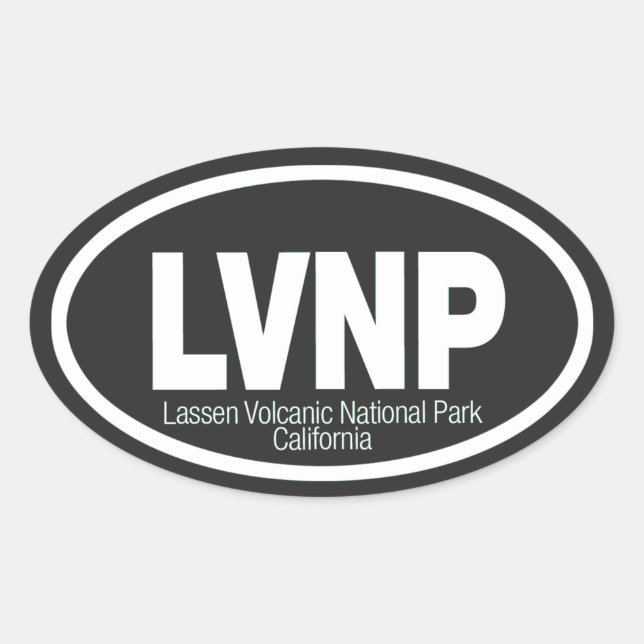 Lassen Volcanic National Park Oval Sticker (Front)