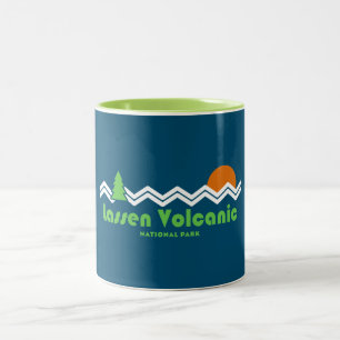 Lassen Volcanic National Park Retro Two-Tone Coffee Mug