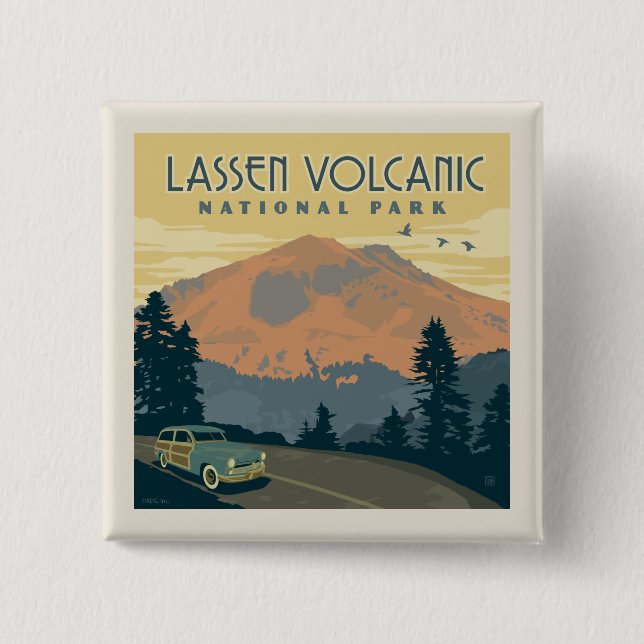 Lassen Volcanic National Park | Road Trip 15 Cm Square Badge (Front)