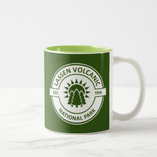 Lassen Volcanic National Park Sun Trees Two-Tone Coffee Mug