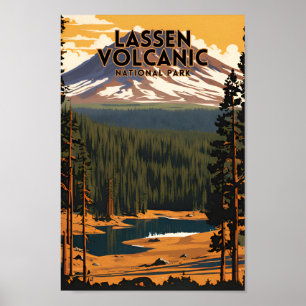 Lassen Volcanic National Park Travel Poster