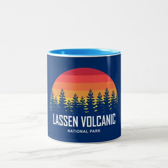 Lassen Volcanic National Park Two-Tone Coffee Mug (Center)