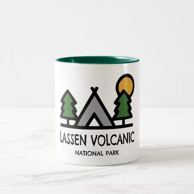 Lassen Volcanic National Park Two-Tone Coffee Mug (Center)