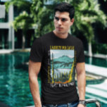 Lassen Volcanic National Park Vintage Distressed  T-Shirt<br><div class="desc">Lassen Volcanic vector artwork design. The park is rich in hydrothermal sites like Bumpass Hell,  with its acres of bubbling mud pots.</div>