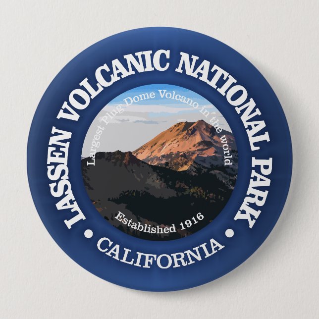 Lassen Volcanic (NP2) 10 Cm Round Badge (Front)