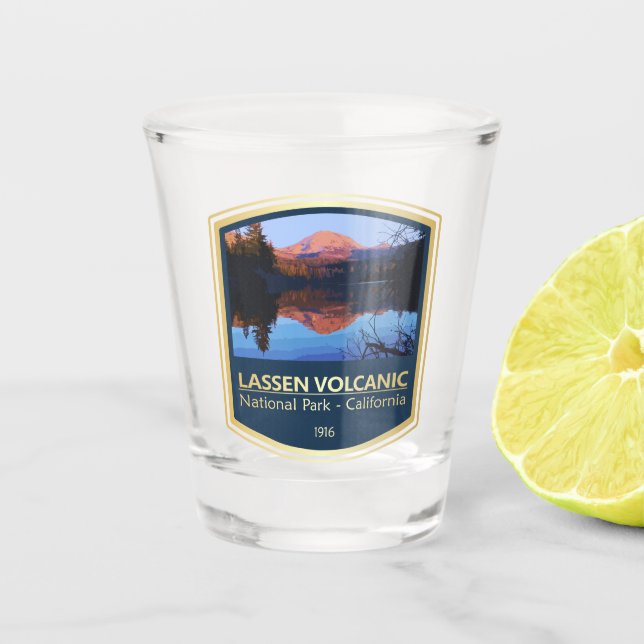 Lassen Volcanic NP (PF1) Shot Glass (Front)