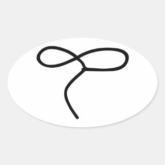 Lasso rope oval sticker