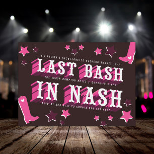 Last Bash In Nash Bachelorette Party Invitation