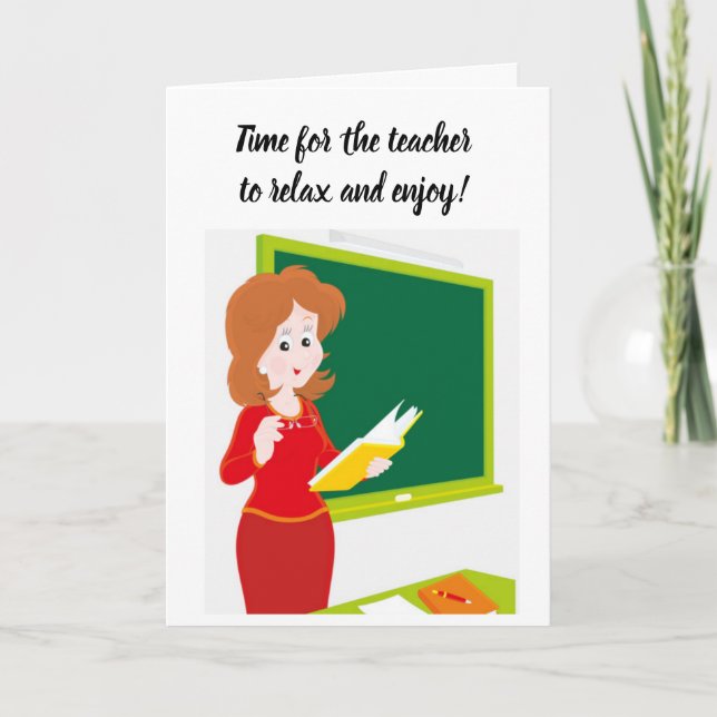 LAST BELL FOR TEACHER AS SHE ***RETIRES*** CARD (Front)