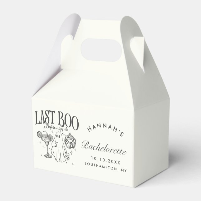 Last Boo Before I Do Bachelorette Halloween Party Favour Box (Front Side)