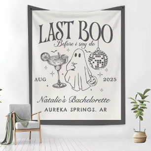Last Boo Before I Do Bachelorette Halloween Party Tapestry