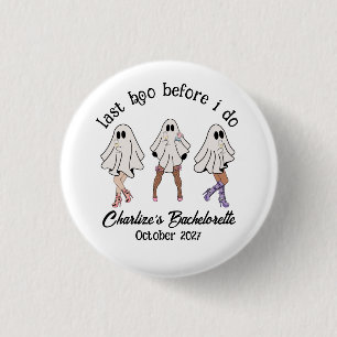 Last Boo Before I Do! Halloween Bachelorette 3 Cm Round Badge