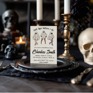 Last Boo Before I Do! Halloween Bachelorette Invitation