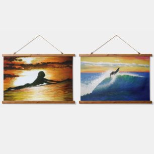 "Last call for roofer surfer girl,  Hanging Tapestry