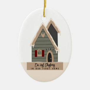 Last Christmas First Home Custom Ceramic Tree Decoration
