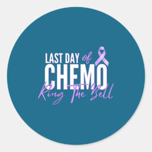 Last Day Chemo Ring Bell Classic Round Sticker