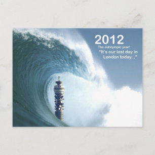 Last Day in London - A Tsunami Engulfs London Postcard