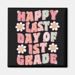 Last Day Of 1st Grade Cute Groovy First Grade Teac Magnet