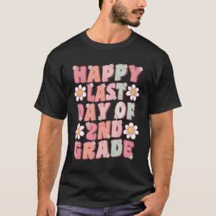 Last Day Of 2nd Grade Cute Groovy Second Grade Tea T-Shirt