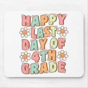 Last Day Of 4th Grade Cute Groovy Fourth Grade Tea Mouse Mat