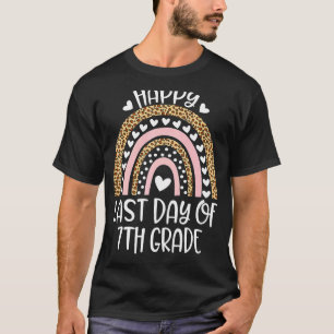 Last Day Of 7th Grade Rainbow Teacher Student Grad T-Shirt