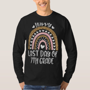Last Day Of 7th Grade Rainbow Teacher Student Grad T-Shirt