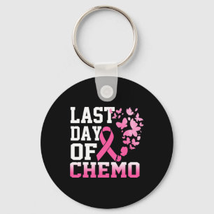 Last Day Of Chemo Pink Breast Cancer Awareness  Key Ring