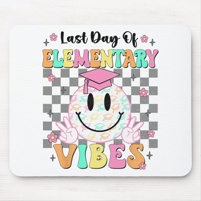 Last Day Of Elementary Graduation Girls Her  Mouse Mat (Front)