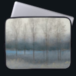 Last Day of Fall Laptop Sleeve<br><div class="desc">Last Day of Fall IV by Tim OToole. Peaceful image of trees in a field,  primarily using a neutral and blue colour scheme.</div>