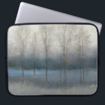 Last Day of Fall Laptop Sleeve<br><div class="desc">Last Day of Fall IV by Tim OToole. Peaceful image of trees in a field,  primarily using a neutral and blue colour scheme.</div>
