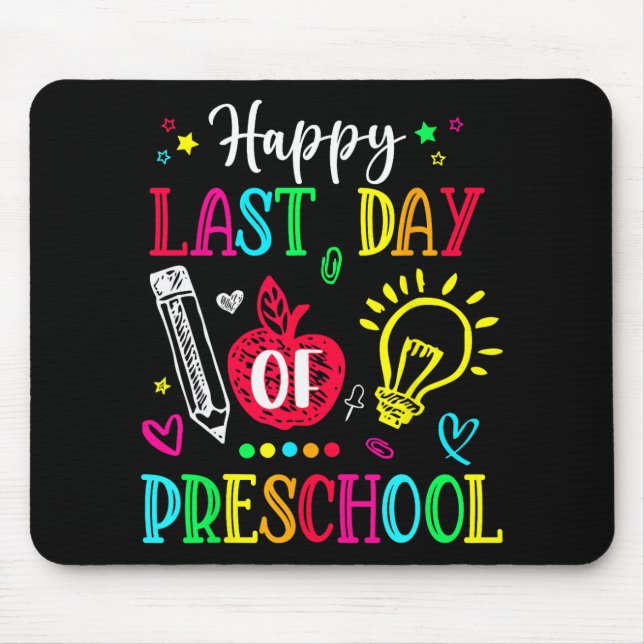 Last Day Of Preschool Hello Summer Graduation Gift Mouse Mat (Front)