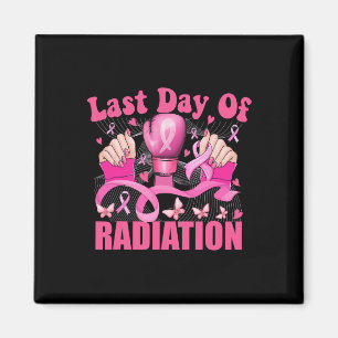 Last Day Of Radiation Boxing Gloves Breast Cancer  Magnet