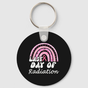Last Day Of Radiation Breast Cancer Survivor  Key Ring