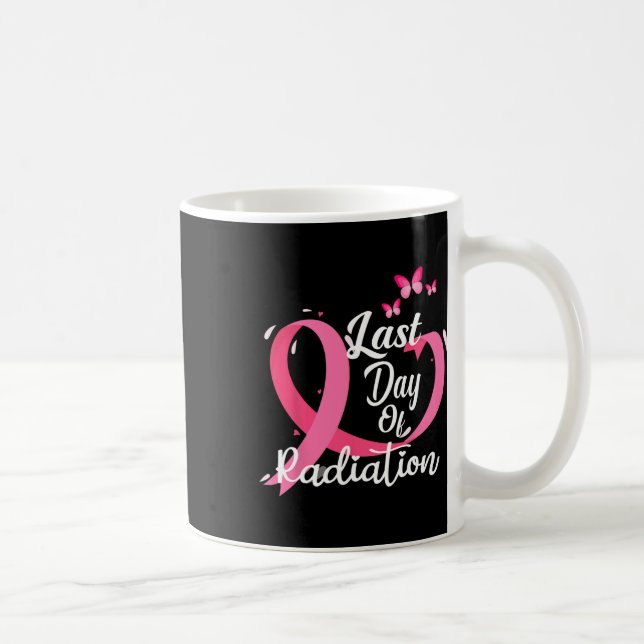 Last Day Of Radiation Treatment Breast Cancer Awar Coffee Mug (Right)