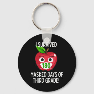 Last Day Of School 180 Masked Days Of Third Grade  Key Ring