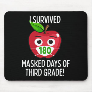 Last Day Of School 180 Masked Days Of Third Grade Mouse Mat