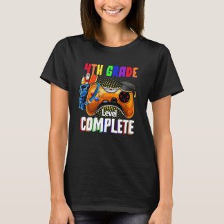Last Day Of School 4th Grade Level Complete Gradua T-Shirt