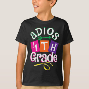 Last Day Of School Adios 4th Grade Graduation Kids T-Shirt