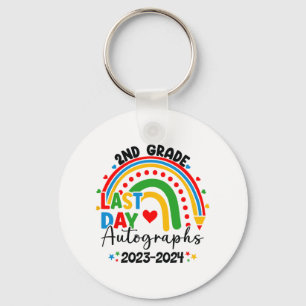Last Day Of School Autograph 2nd Grade Graduation Key Ring