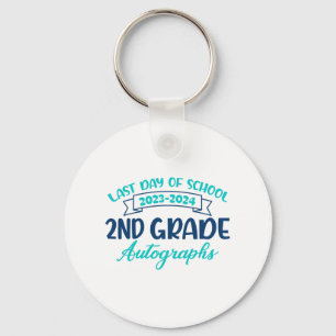 Last Day Of School Autograph 2nd Grade Graduation Key Ring