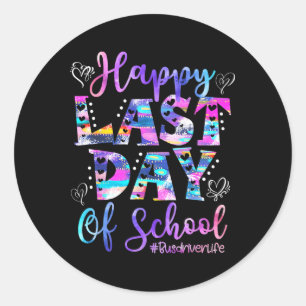 Last Day Of School Bus Driver Life Summer Funny 1  Classic Round Sticker