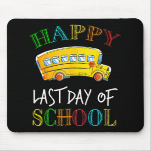 Last Day Of School Bus Driver Student Teacher Summ Mouse Mat
