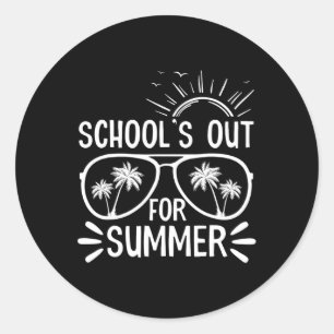 Last Day Of School Gift Schools Out For Summer Kid Classic Round Sticker